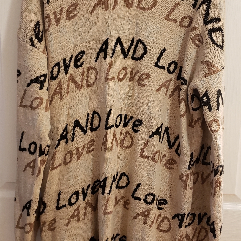Oversized Distressed Sweater Dress